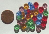 30 4x8mm Faceted Rondelle Mix